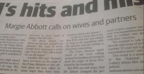 Wives and partners? WTF?